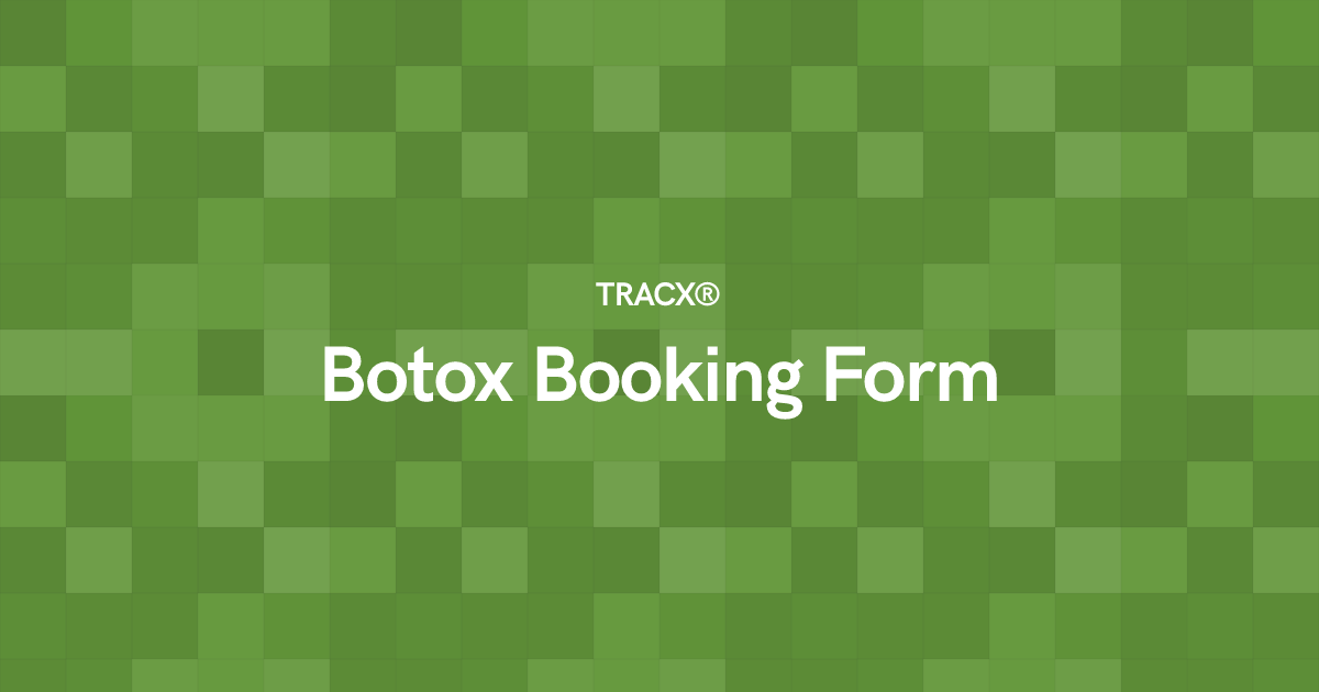 Botox Booking Form