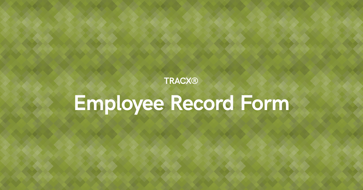 Employee Record Form
