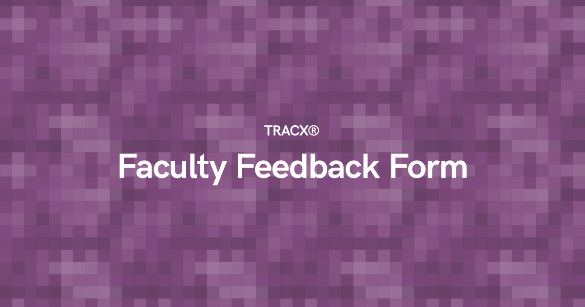 Faculty Feedback Form
