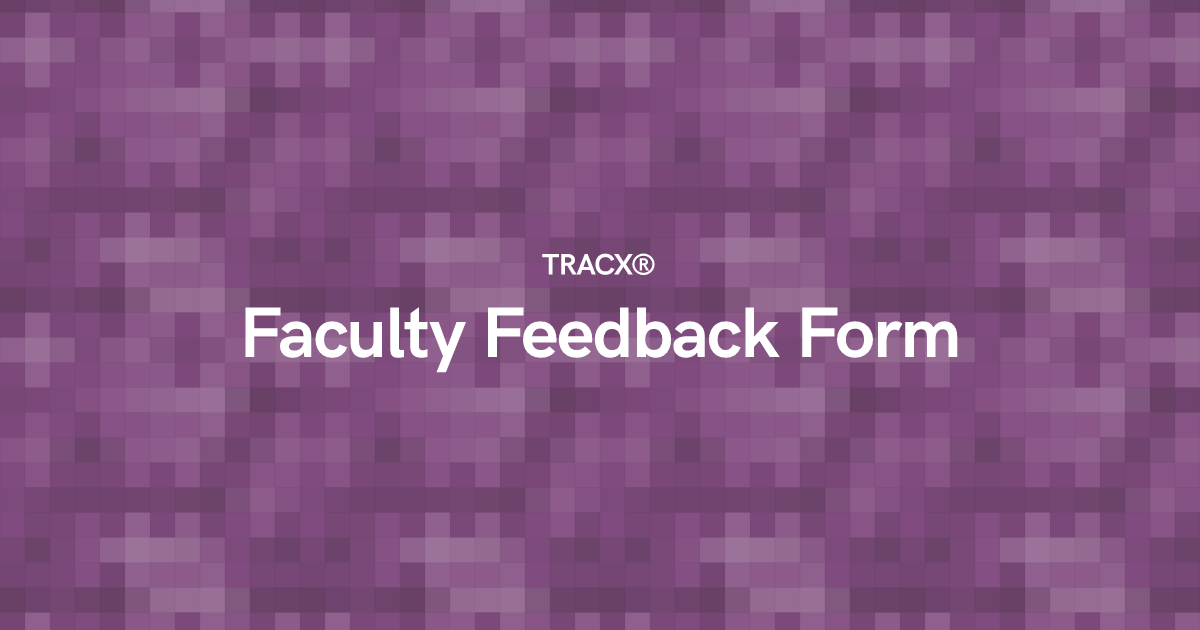 Faculty Feedback Form