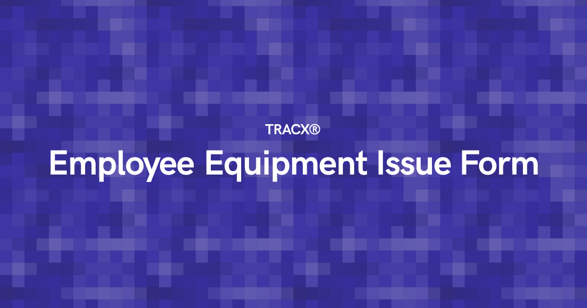 Employee Equipment Issue Form